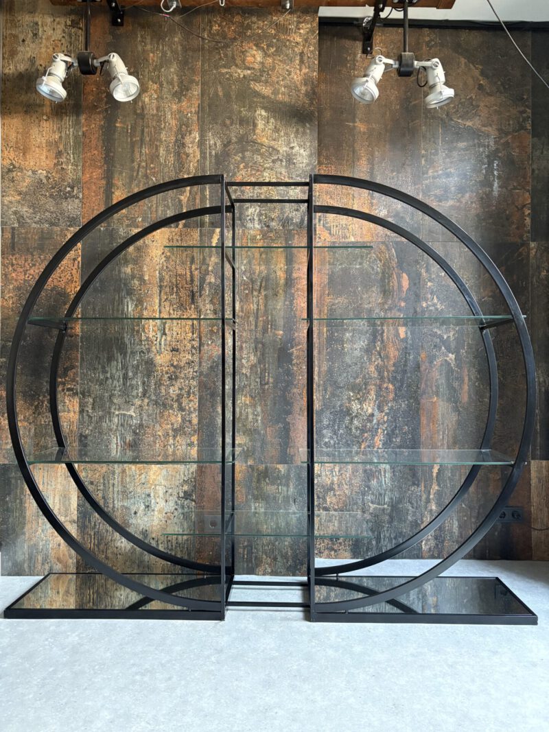 Midcentury Ronde vitrine kast