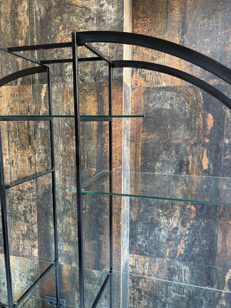 Midcentury Ronde vitrine kast