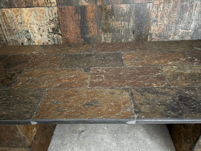 Midcentury salontafel leisteen