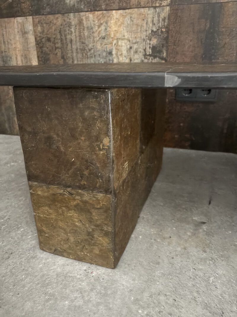 Midcentury salontafel leisteen