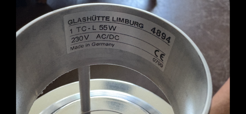 Hanglamp Glashütte Limburg Jaren 70