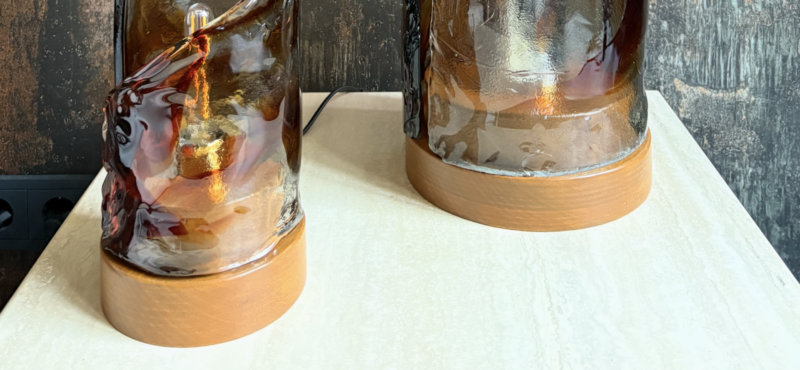 Set van 2 design tafellampen Murano