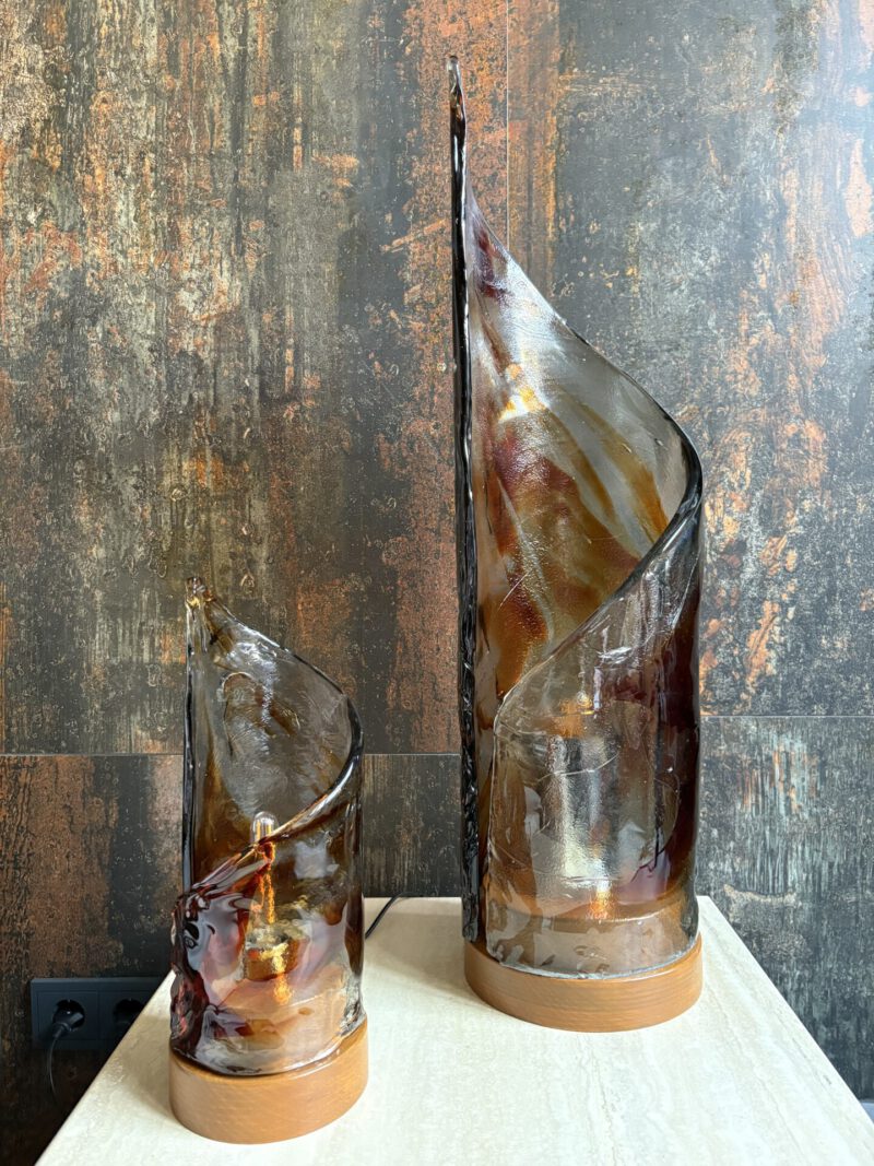 Set van 2 design tafellampen Murano