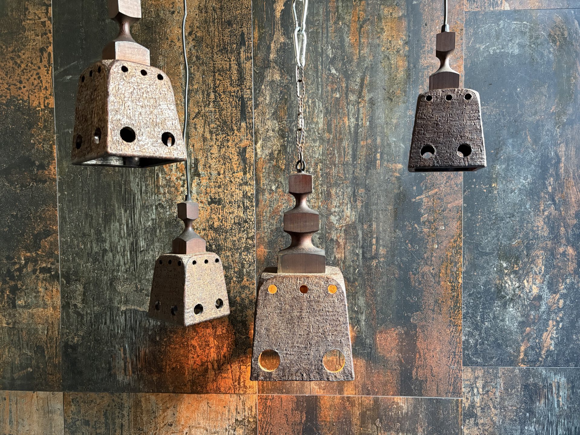 Set hanglampen keramiek