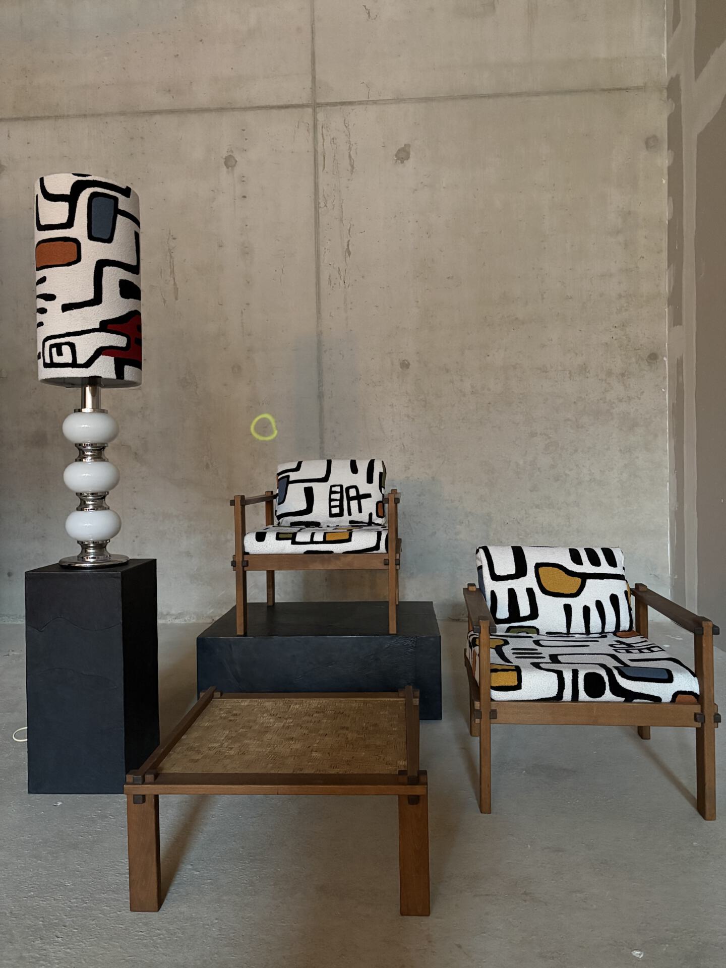 Set Safari lounge fauteuils Gerd Lange voor Bofinger