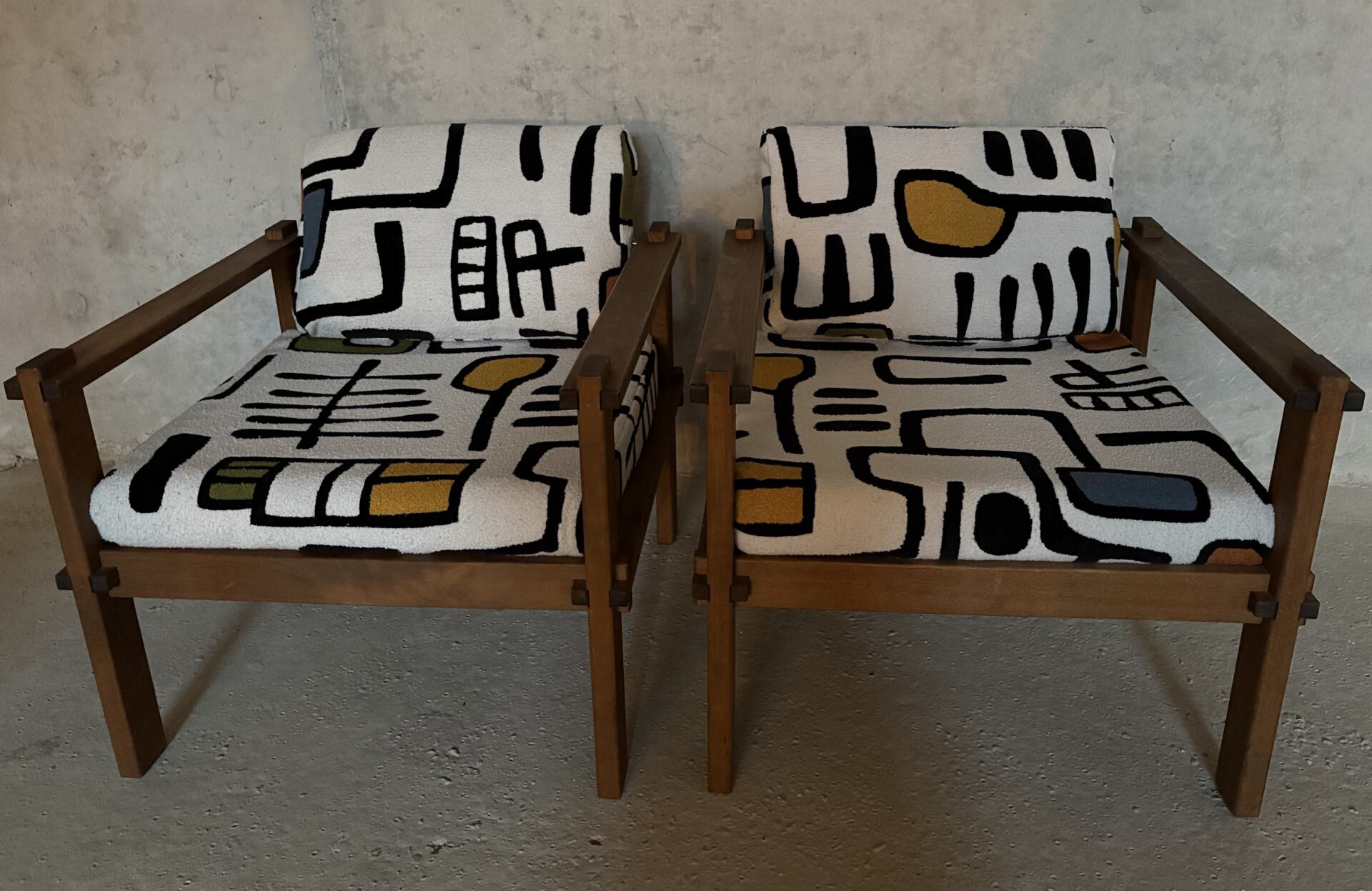 Set Safari lounge fauteuils Gerd Lange voor Bofinger